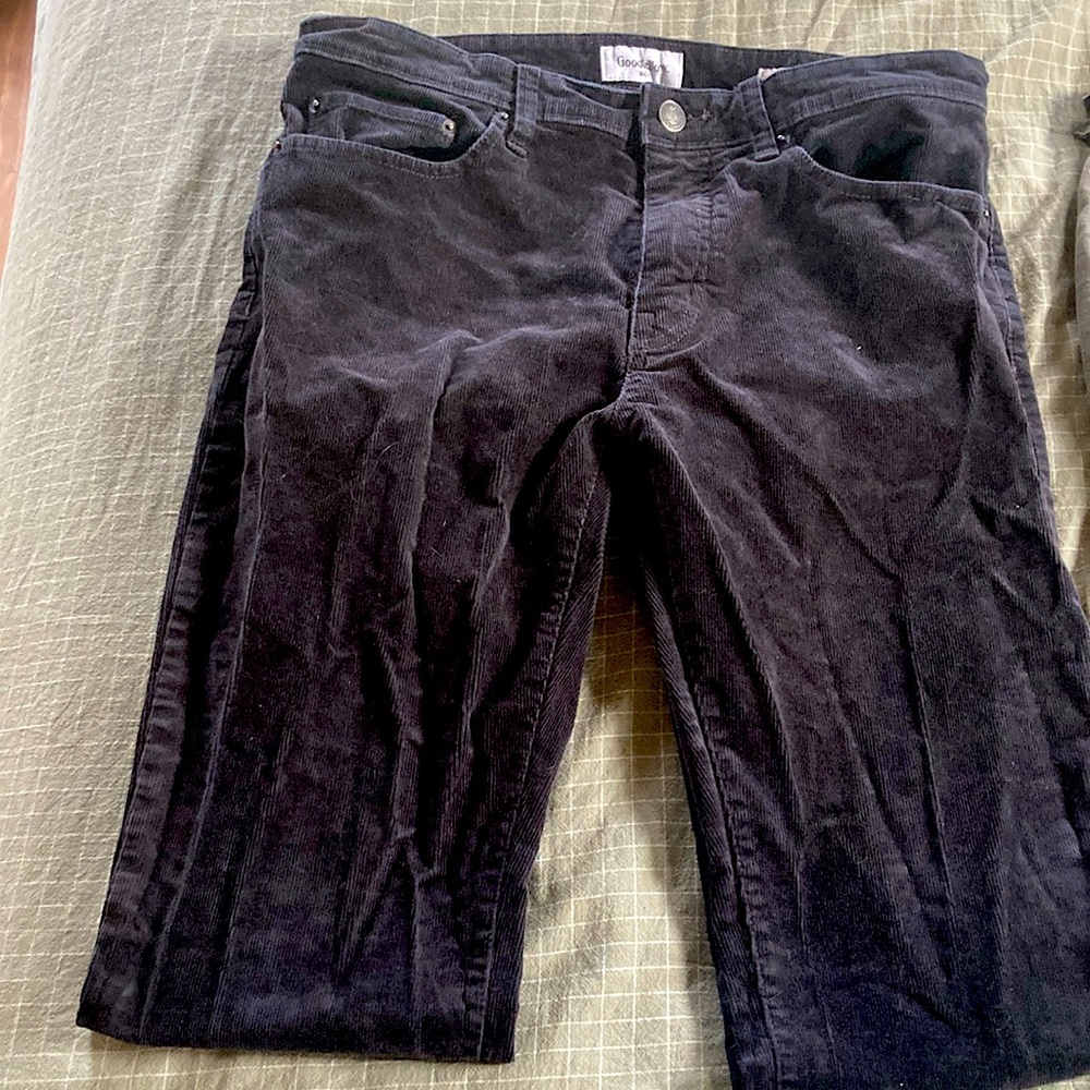 black corduroy
